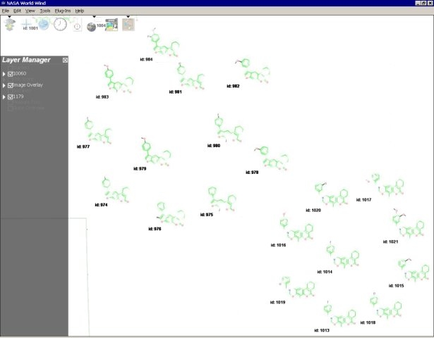 Zoom in further: Molecule groups of next level get visible